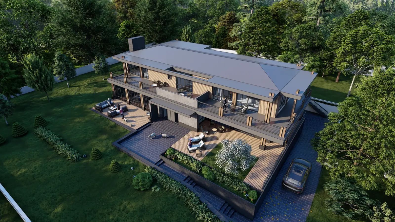 Maison contemporaine bois à Rueil-Malmaison, DSA Architectes (5)