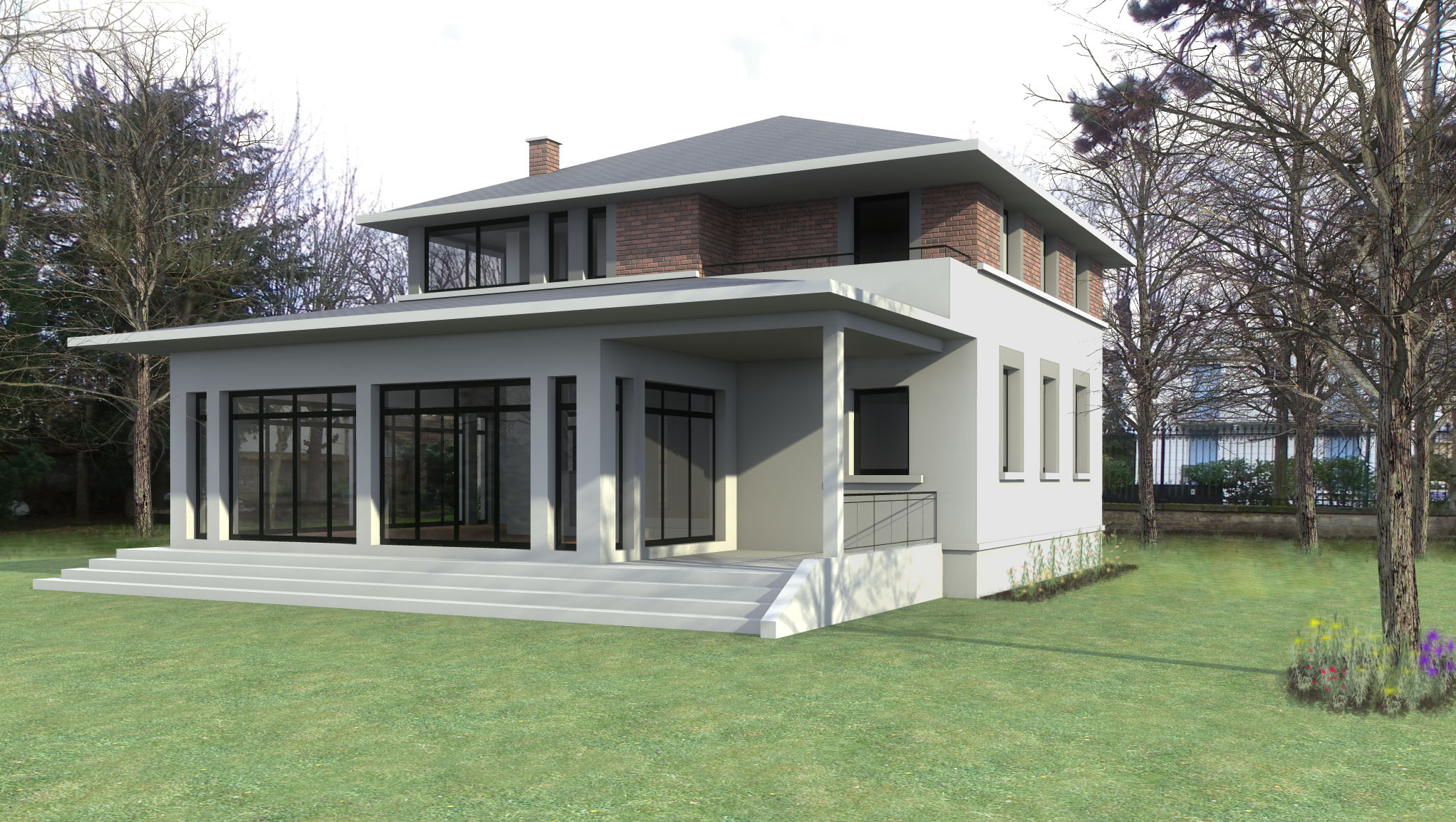 Extension contemporaine d_une maison — DSA Architectes